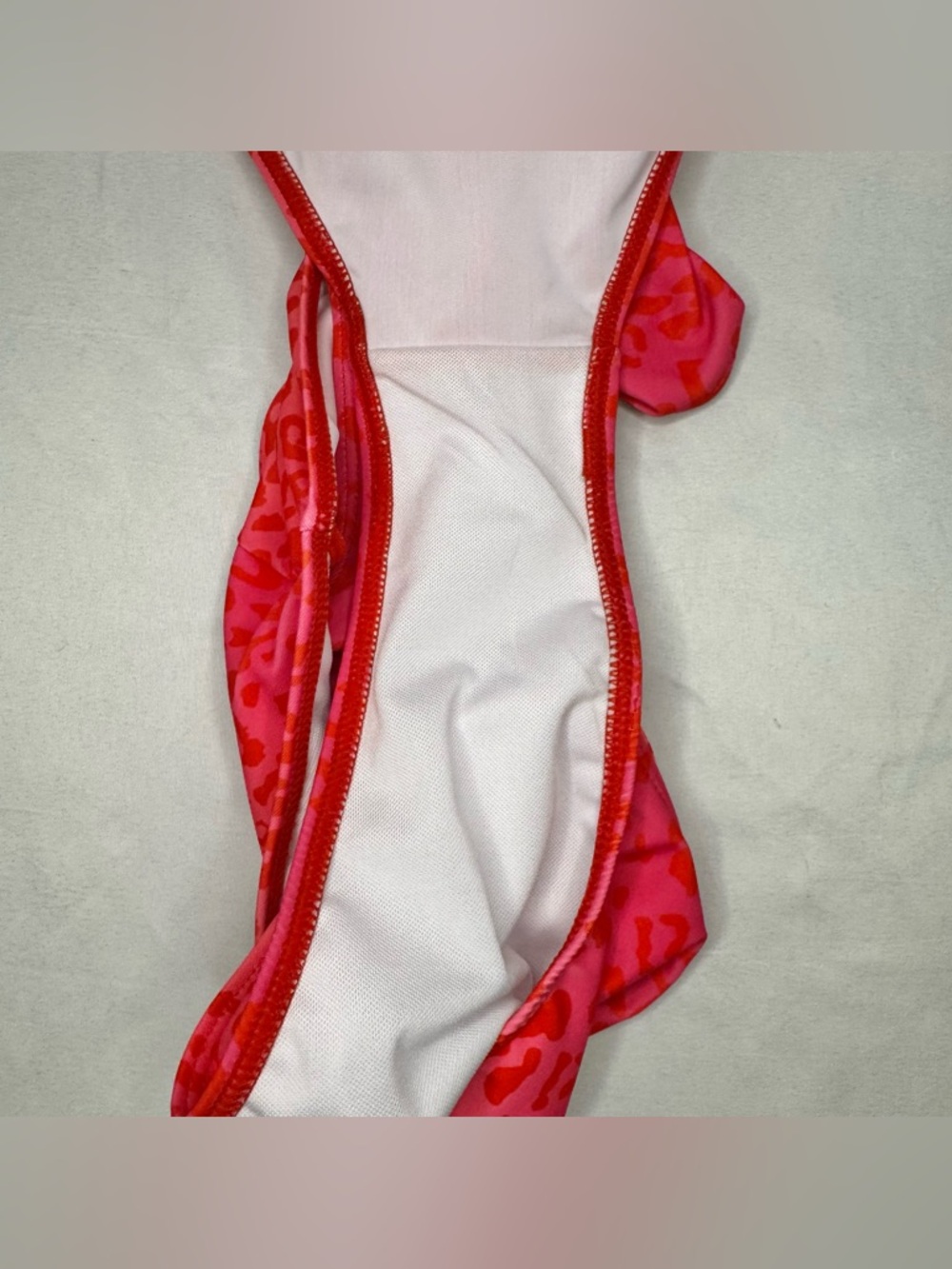 Women’s Pink Leopard Print two-Piece Swimsuit - Picture 8 of 8